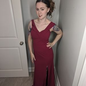 Lulu's Red Small Maxi Dress